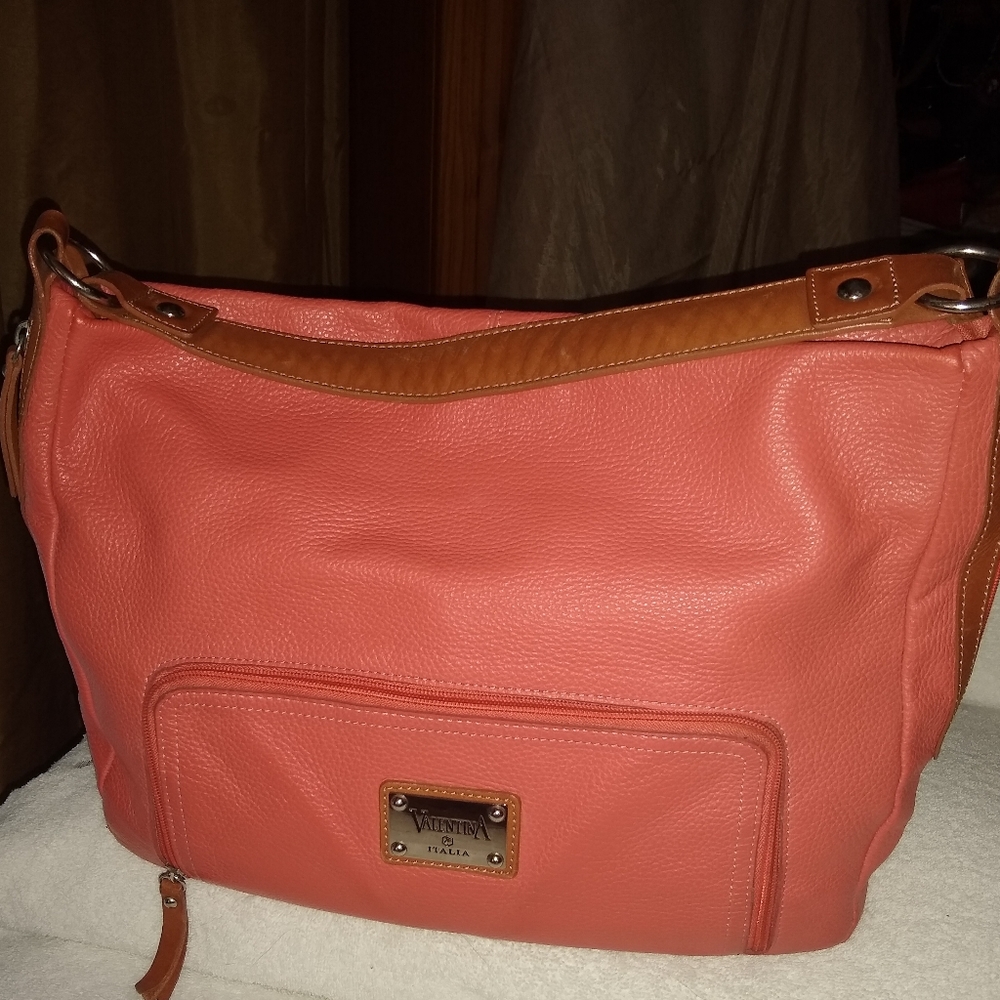 Valentina leather shoulder bag.